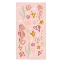 RUČNIK ZA PLAŽU 60/120 cm , pink   - pink, Basics, tekstil (60/120cm)