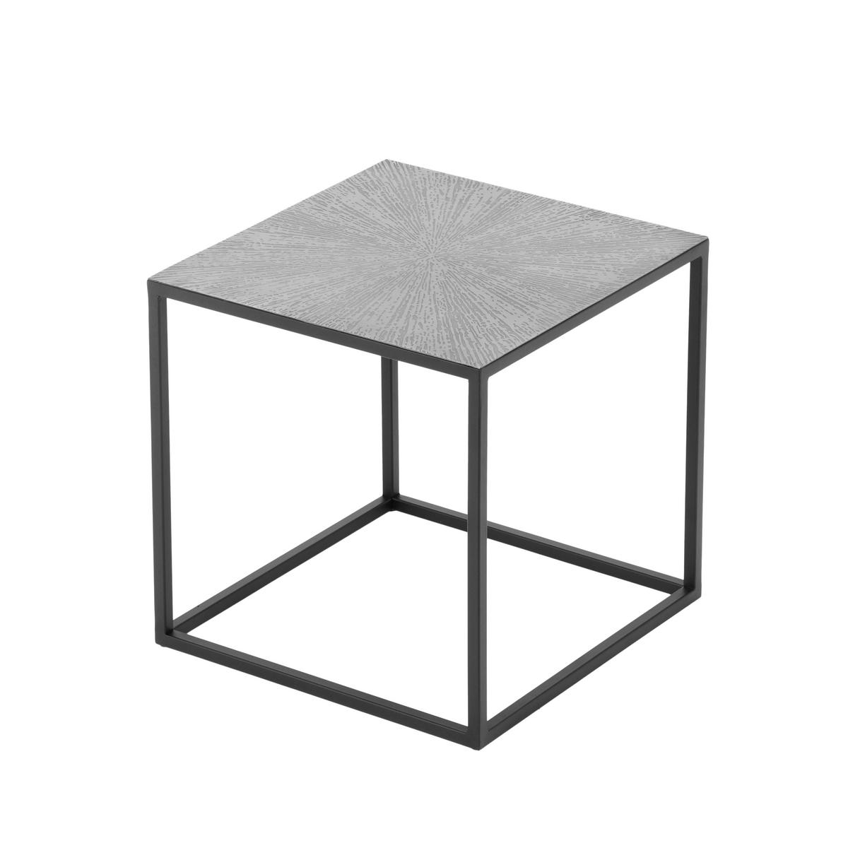 SADA STOLKŮ, černá, barvy stříbra - černá/barvy stříbra, Moderní, kov (35-40/35-40/35-40cm)