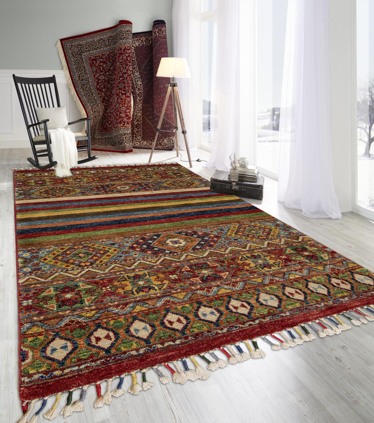 ORIJENTALNI TEPIH  višebojna     - višebojna, Osnovno, tekstil (155/200cm)