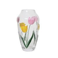 DEKOVASE  - Transparent/Gelb, LIFESTYLE, Glas (15,00/15,00/28,00cm)