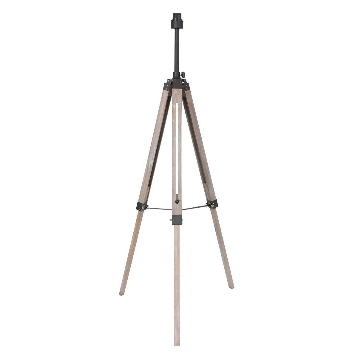 STEHLEUCHTE - Blau/Eiche grau, Trend, Naturmaterialien/Holz (75/170/75cm)