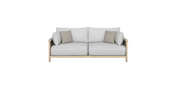 2-SITZER-SOFA Mari in Flachgewebe Taupe, Eschefarben, Sandfarben  - Sandfarben/Taupe, ROMANTIK / LANDHAUS, Holz/Textil (219/83/98cm) - Dieter Knoll