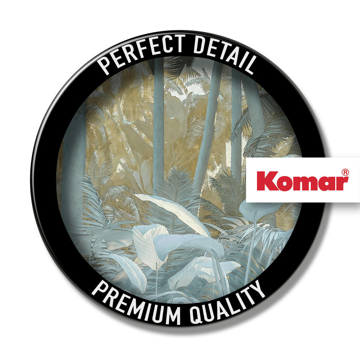 NON WOVEN-TAPET  - vit/grön, Natur (125cm) - Komar