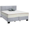 BOXSPRINGBETT 160/200 cm  in Hellgrau  - Hellgrau/Schwarz, Design, Kunststoff/Textil (160/200cm) - Hom`in