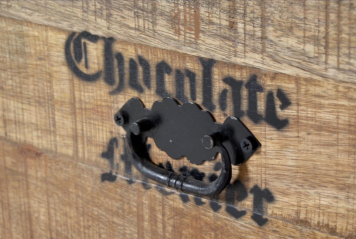 COUCHTISCH in Holz 90/90/47 cm  - Schwarz/Naturfarben, Design, Holz/Metall (90/90/47cm) - MID.YOU