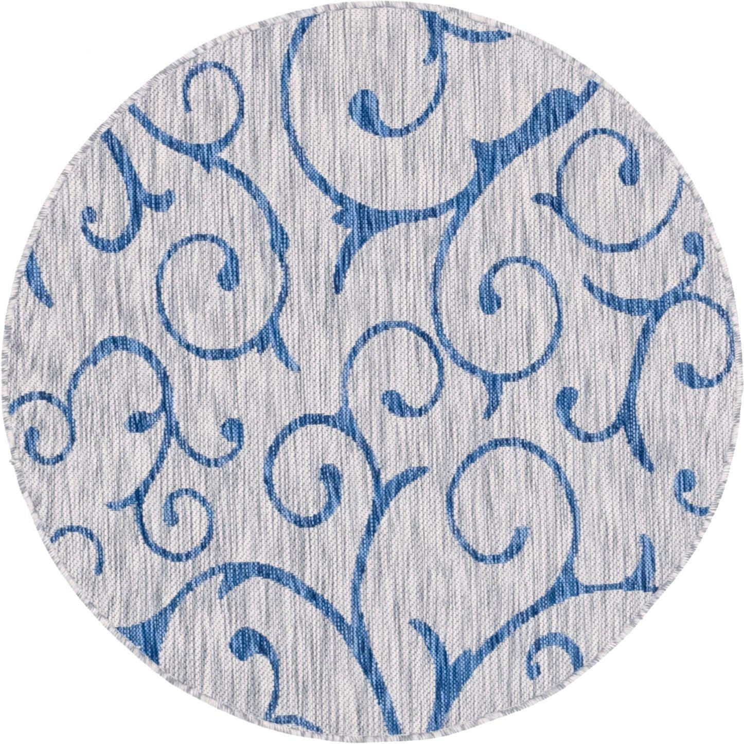 WEBTEPPICH 120 cm  - Hellgrau/Hellblau, Basics, Textil (120cm)