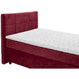 BOXSPRINGBETT 140/200 cm  in Bordeaux  - Bordeaux/Schwarz, Design, Holzwerkstoff/Kunststoff (140/200cm) - Xora