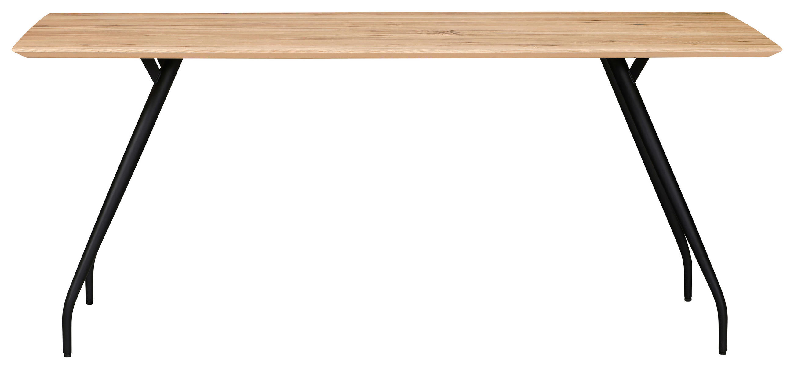 ESSTISCH Schwarz, Eichefarben  - Eichefarben/Schwarz, Design, Holzwerkstoff/Metall (180/90/76cm) - Moderano