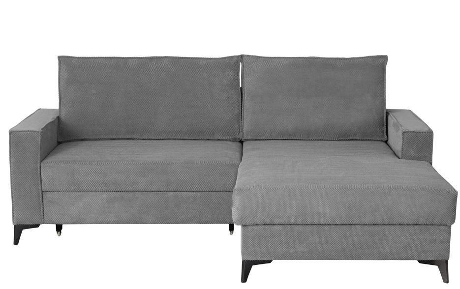 Colțar Extensibil, lemn, metal, textil, gri,