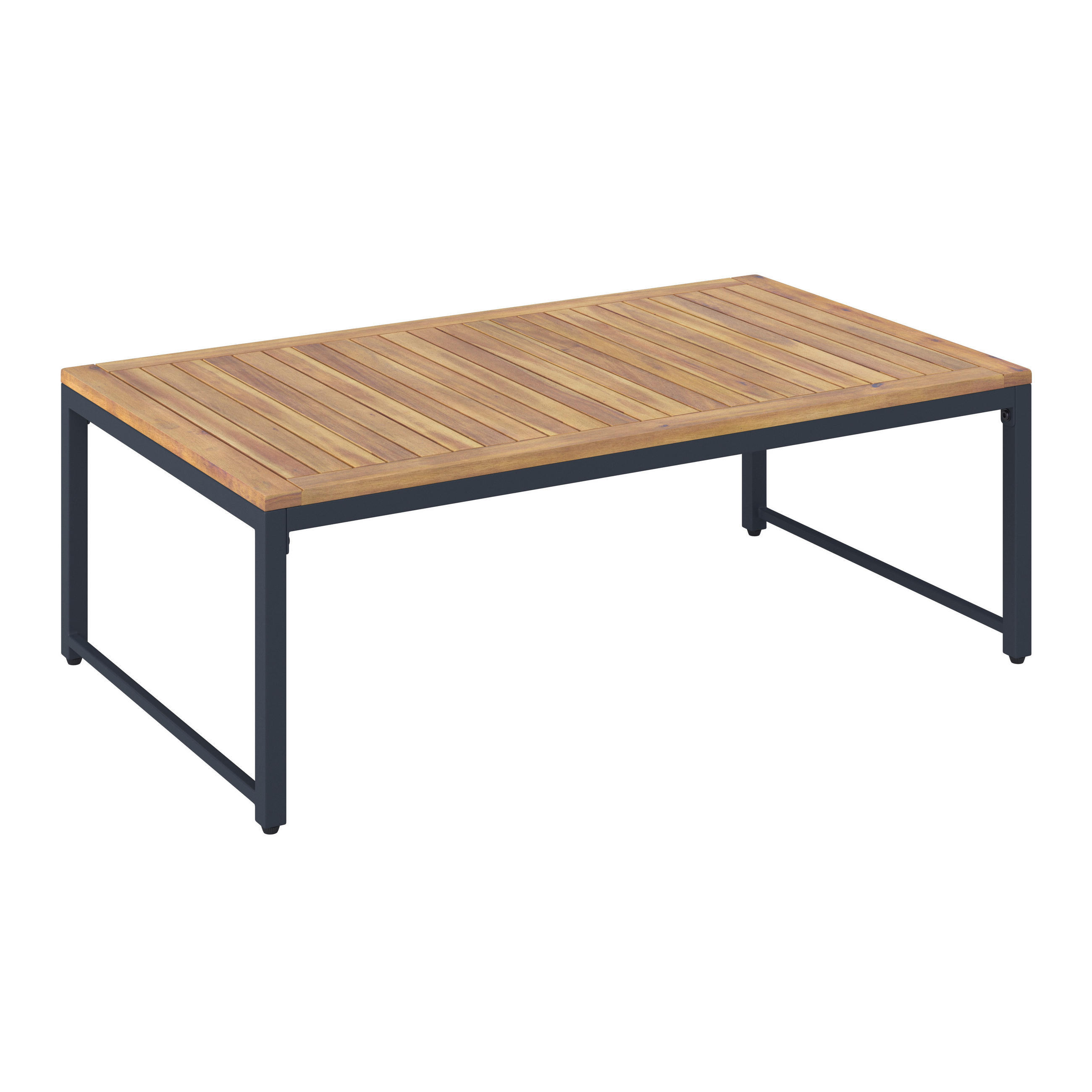 TABLE LOUNGE   - Schwarz/Naturfarben, Modern, Holz/Metall (120/70/65cm) - Ambia Garden