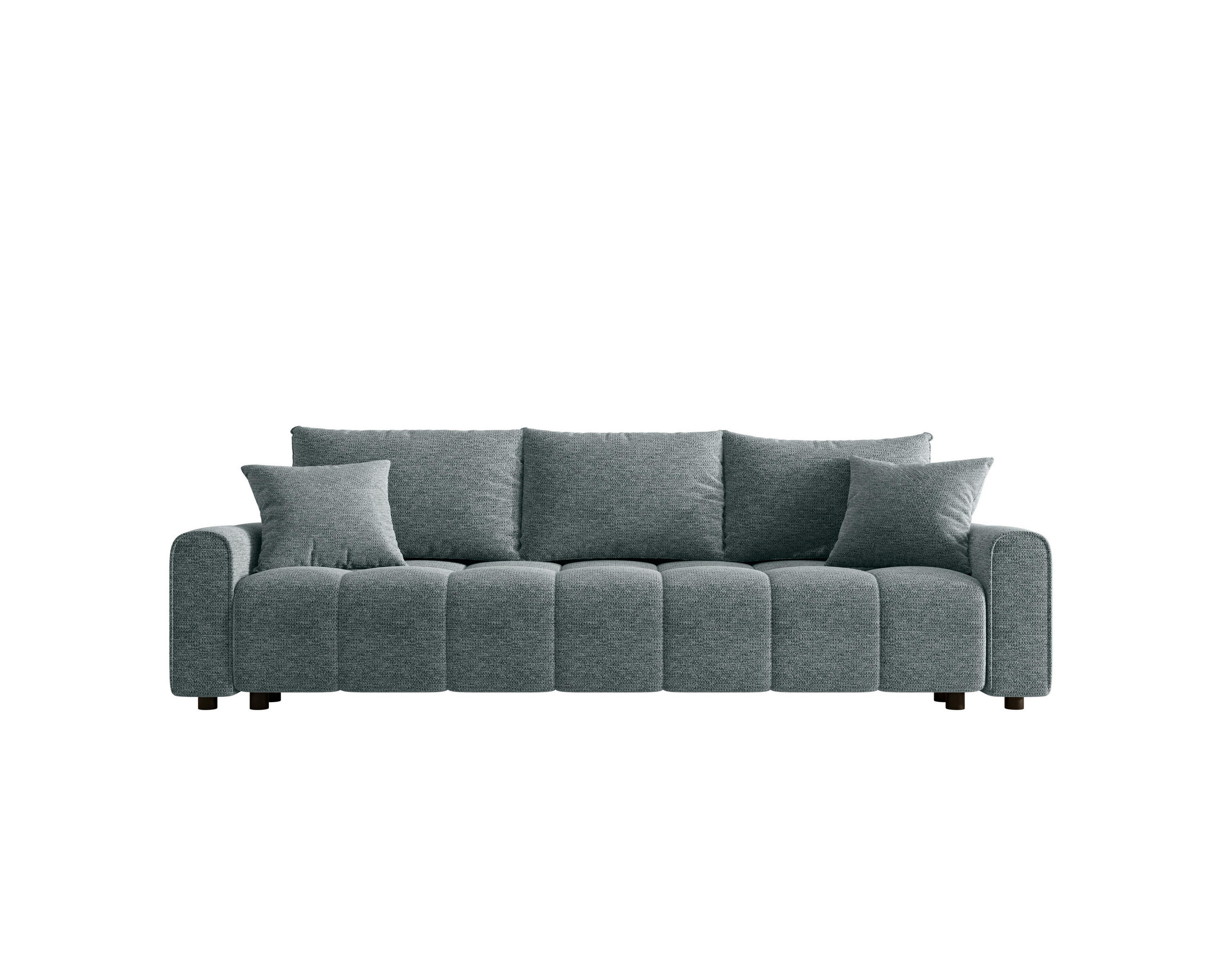 SCHLAFSOFA OLIVIER in Struktur Grau  - Schwarz/Grau, MODERN, Kunststoff/Textil (236/90/100cm) - MID.YOU