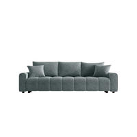 SCHLAFSOFA OLIVIER in Struktur Grau  - Schwarz/Grau, MODERN, Kunststoff/Textil (236/90/100cm) - MID.YOU