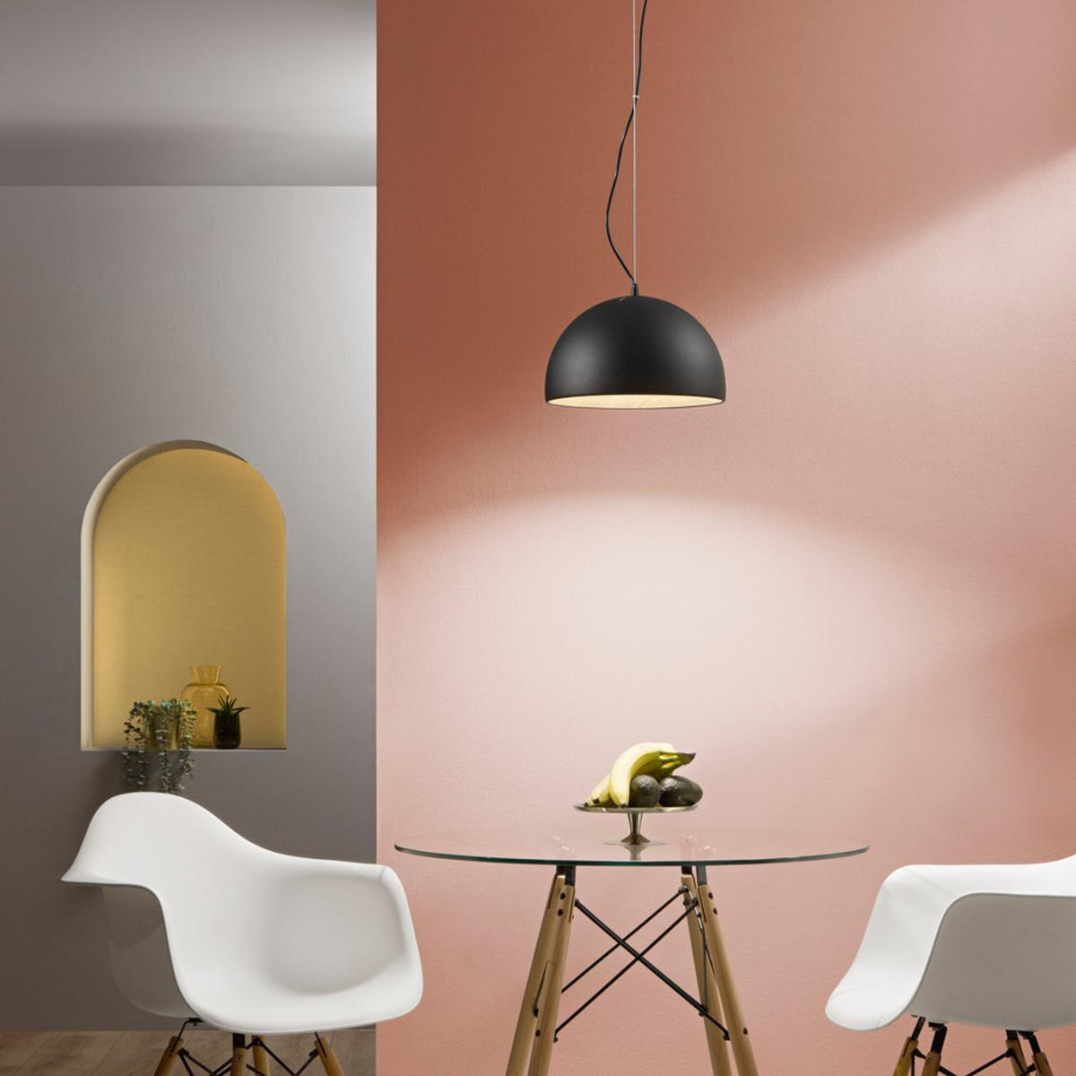 LED-HÄNGELEUCHTE 35/181 cm  - Schwarz/Weiß, Design, Kunststoff/Metall (35/181cm)