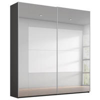 SCHWEBETÜRENSCHRANK in Graphitfarben, Grau  - Graphitfarben/Grau, Design, Glas/Holzwerkstoff (181/235/68cm) - Xora