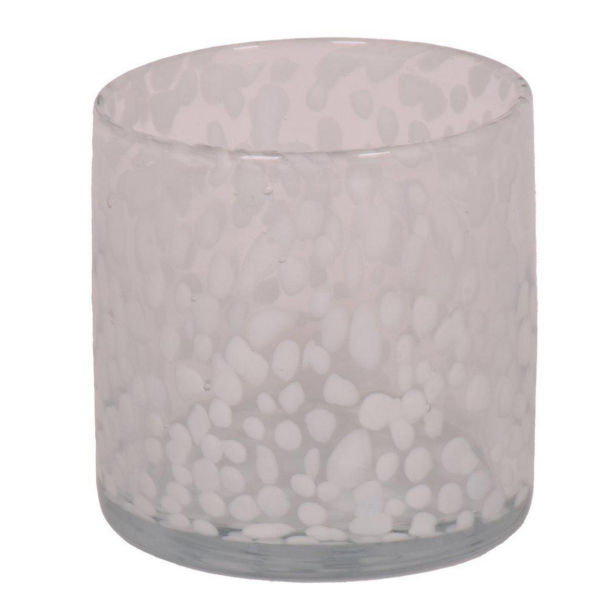 LJUSLYKTA - vit/transparent, Basics, glas (12/12cm)