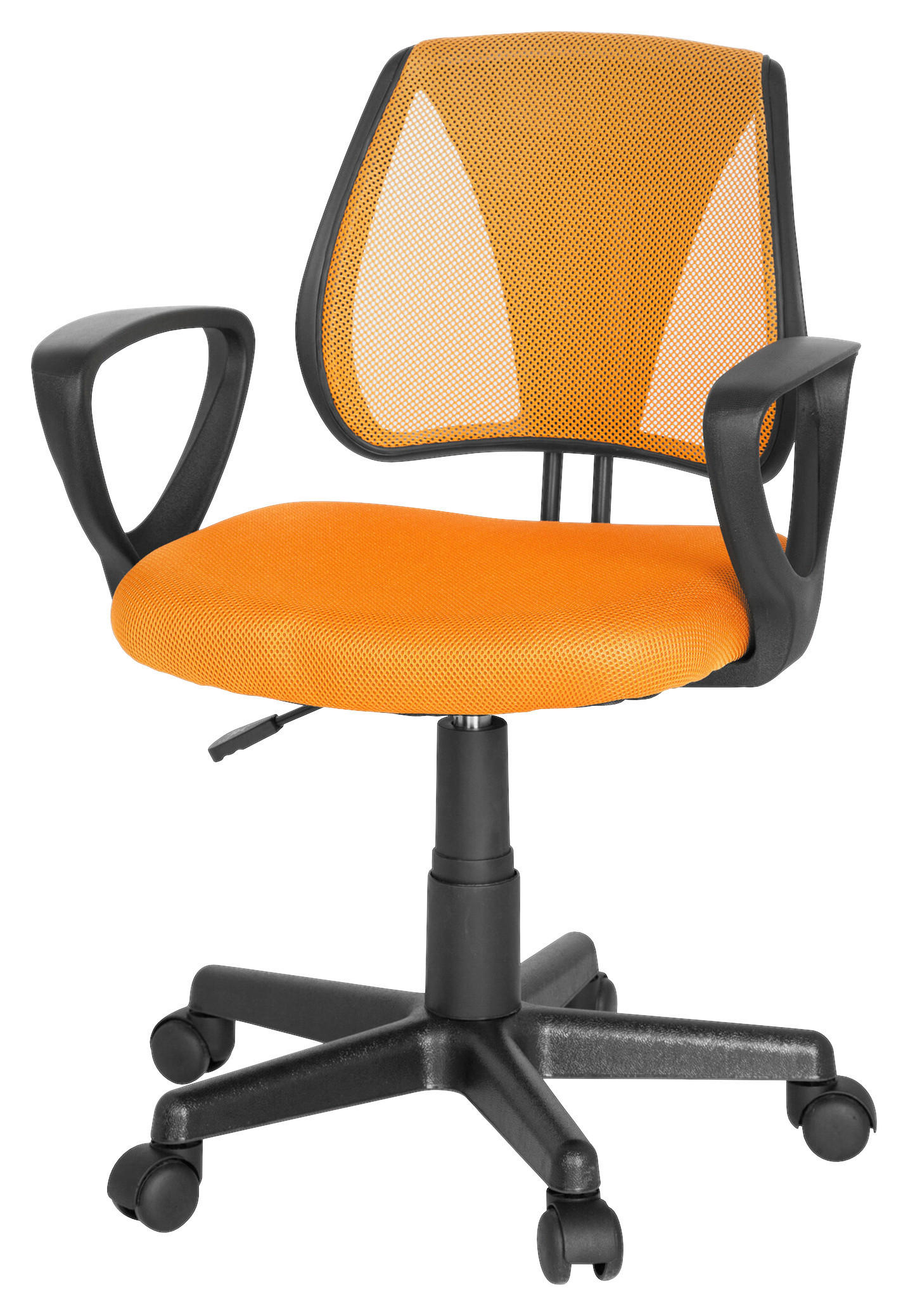 JUGENDDREHSTUHL Orange  - Schwarz/Orange, Basics, Kunststoff (58/75-92/45cm) - MID.YOU