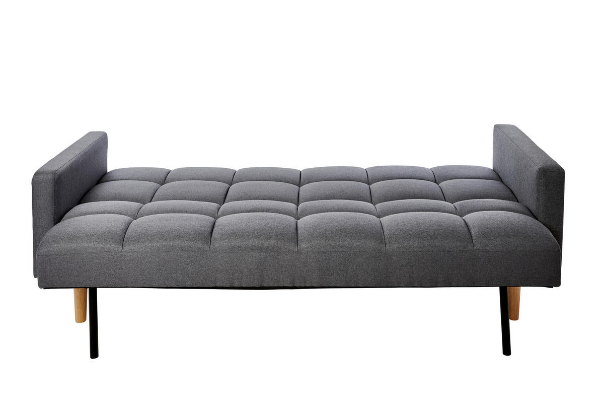 SCHLAFSOFA Webstoff Grau  - Eichefarben/Grau, MODERN, Holz/Textil (213/83/83cm) - Livetastic