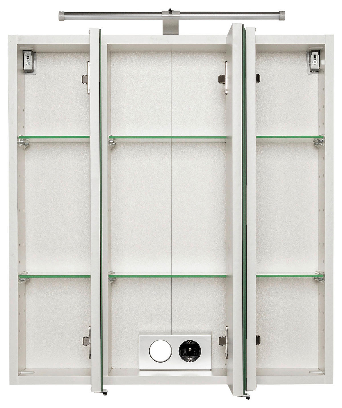 SPIEGELSCHRANK 60/64/20 cm  - Silberfarben/Weiß, MODERN, Glas/Holzwerkstoff (60/64/20cm) - Held