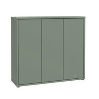 SKOSKÅP Alice Springs  i 110/100/35 cm  - grå/salviagrön, Modern, trämaterial/plast (110/100/35cm) - Best Price