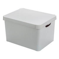 TÁROLÓDOBOZ 39.5/29.5/24 cm  - fehér, Basics, műanyag (39.5/29.5/24cm) - Curver