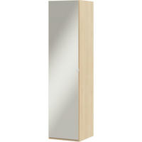 KLEIDERSCHRANK in Eichefarben  - Edelstahlfarben/Eichefarben, Design, Glas/Holzwerkstoff (51,3/213,6/59,3cm) - Cantus