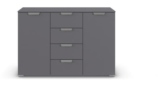 SIDEBOARD  in 120/81/42 cm  - Chromfarben/Dunkelgrau, Design, Holzwerkstoff/Metall (120/81/42cm) - Xora
