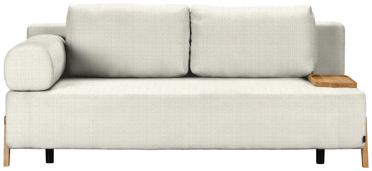 SCHLAFSOFA in Holz, Textil Ecru  - Ecru/Naturfarben, Design, Holz/Textil (211/88/102cm) - Niels Andersson