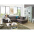 Ecksofa Chenille, Flachgewebe Rücken echt - Edelstahlfarben/Dunkelgrau, Design, Holz/Textil (287/233cm) - Dieter Knoll