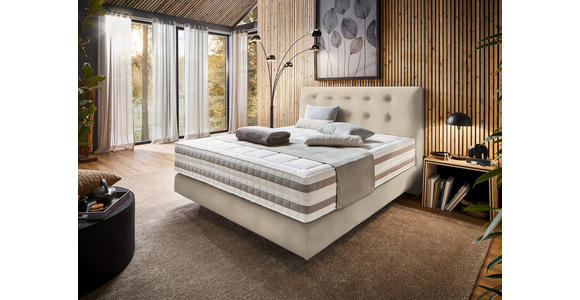 BOXSPRINGBETT 160/200 cm in Naturfarben - Naturfarben, KONVENTIONELL, Holz/Textil (160/200cm) - Dieter Knoll