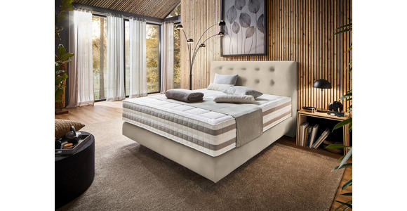 BOXSPRINGBETT 160/200 cm  in Naturfarben  - Naturfarben, KONVENTIONELL, Holz/Textil (160/200cm) - Dieter Knoll