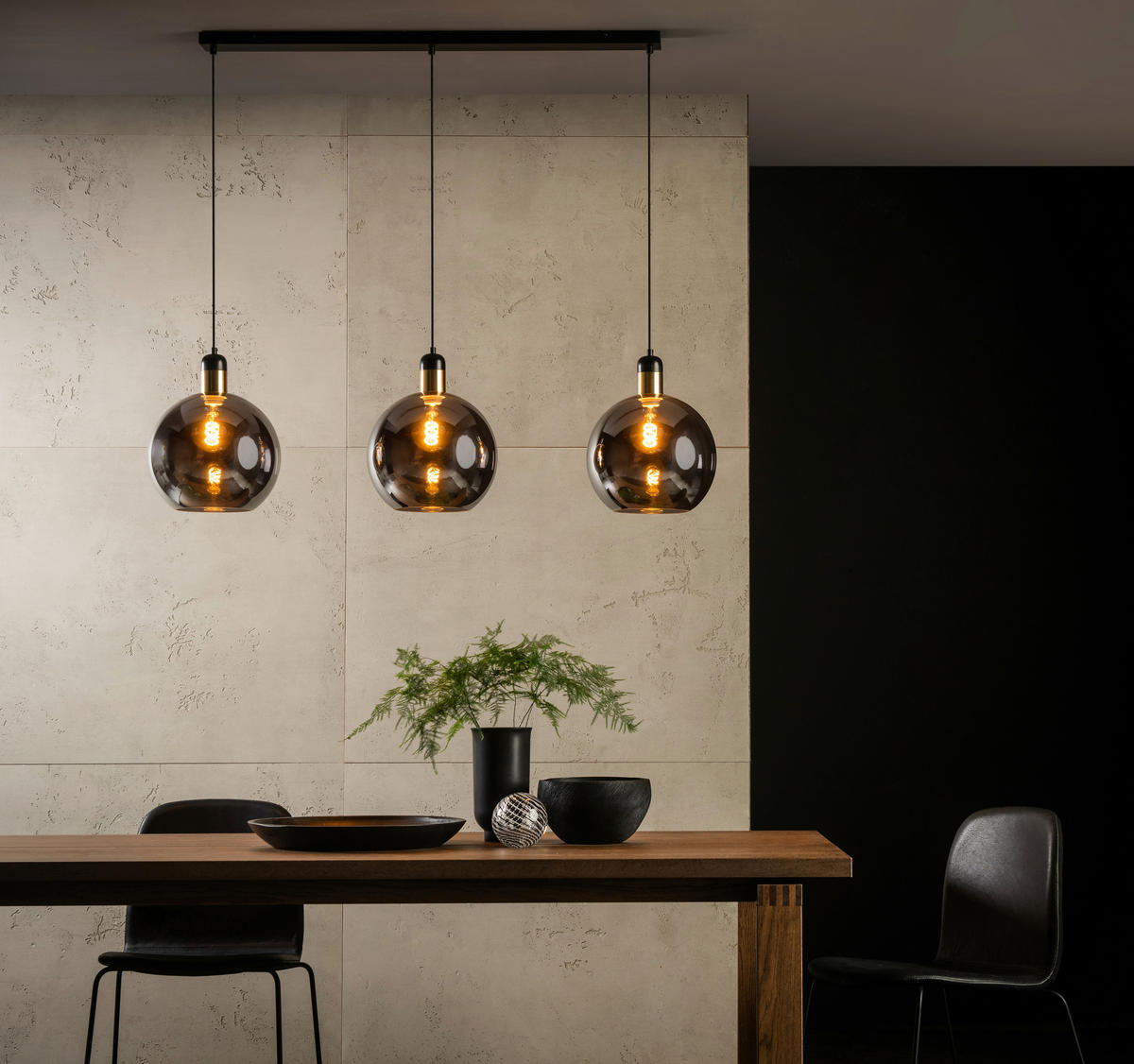 HÄNGELEUCHTE 125/28/165 cm  - Hellgrau, Design, Glas (125/28/165cm) - Lucide