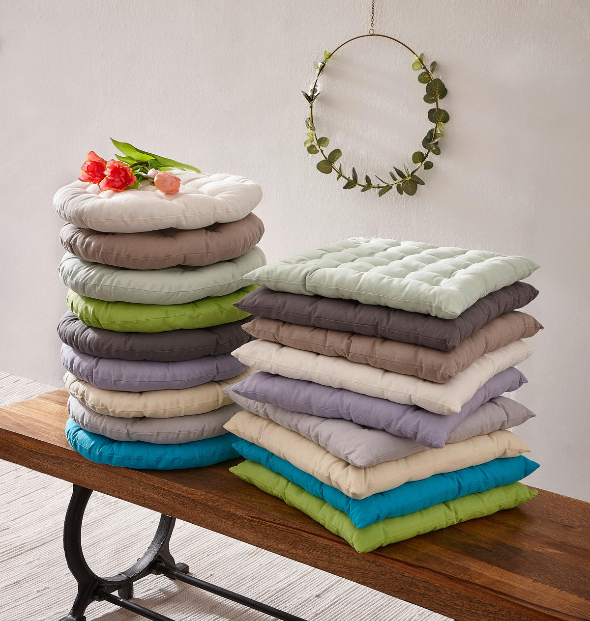 SITZKISSEN 40/40 cm  - Blau, Design, Textil (40/40cm) - Boxxx