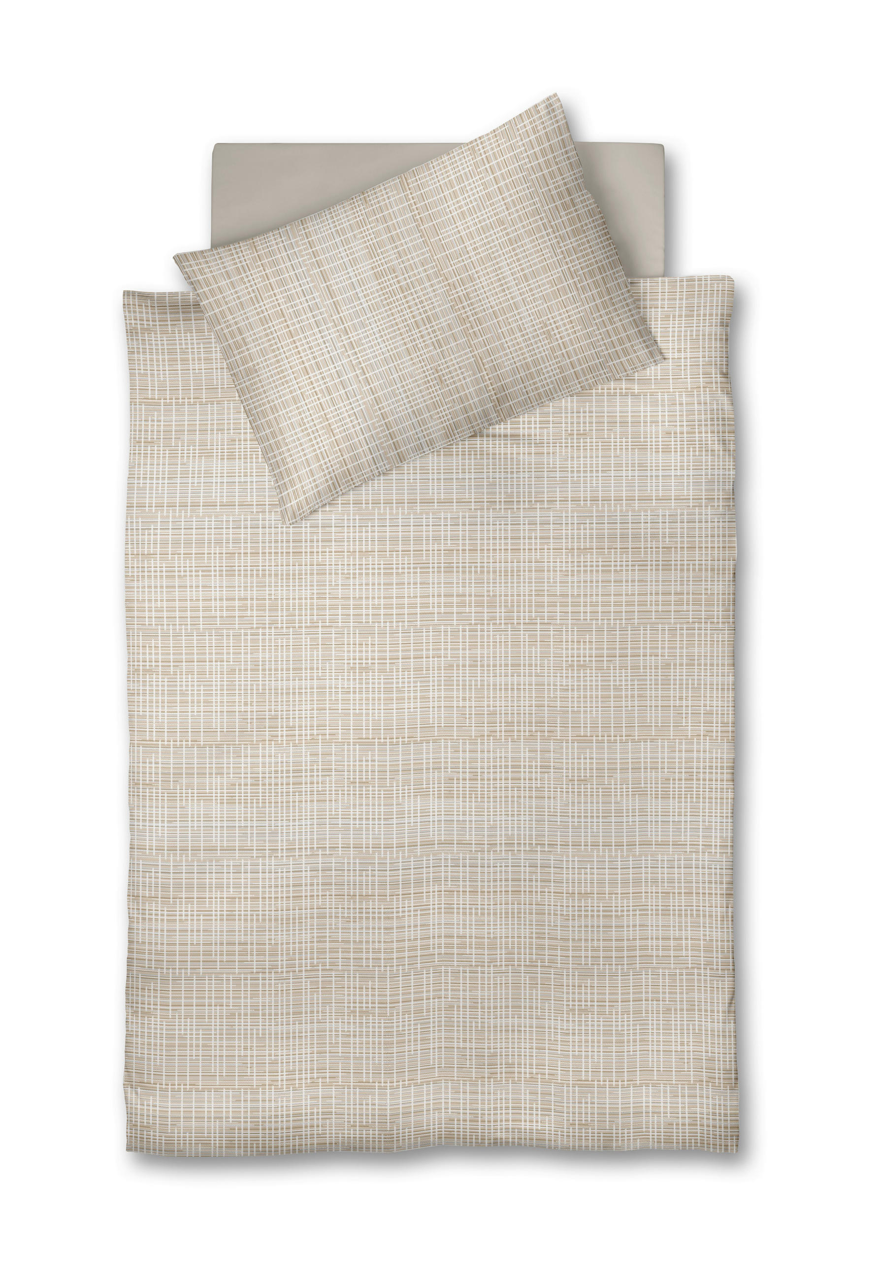 ÁGYNEMŰHUZAT-GARNITÚRA 220/200 cm  - bézs/krémszínű, Basics, textil (220/200cm) - Fleuresse