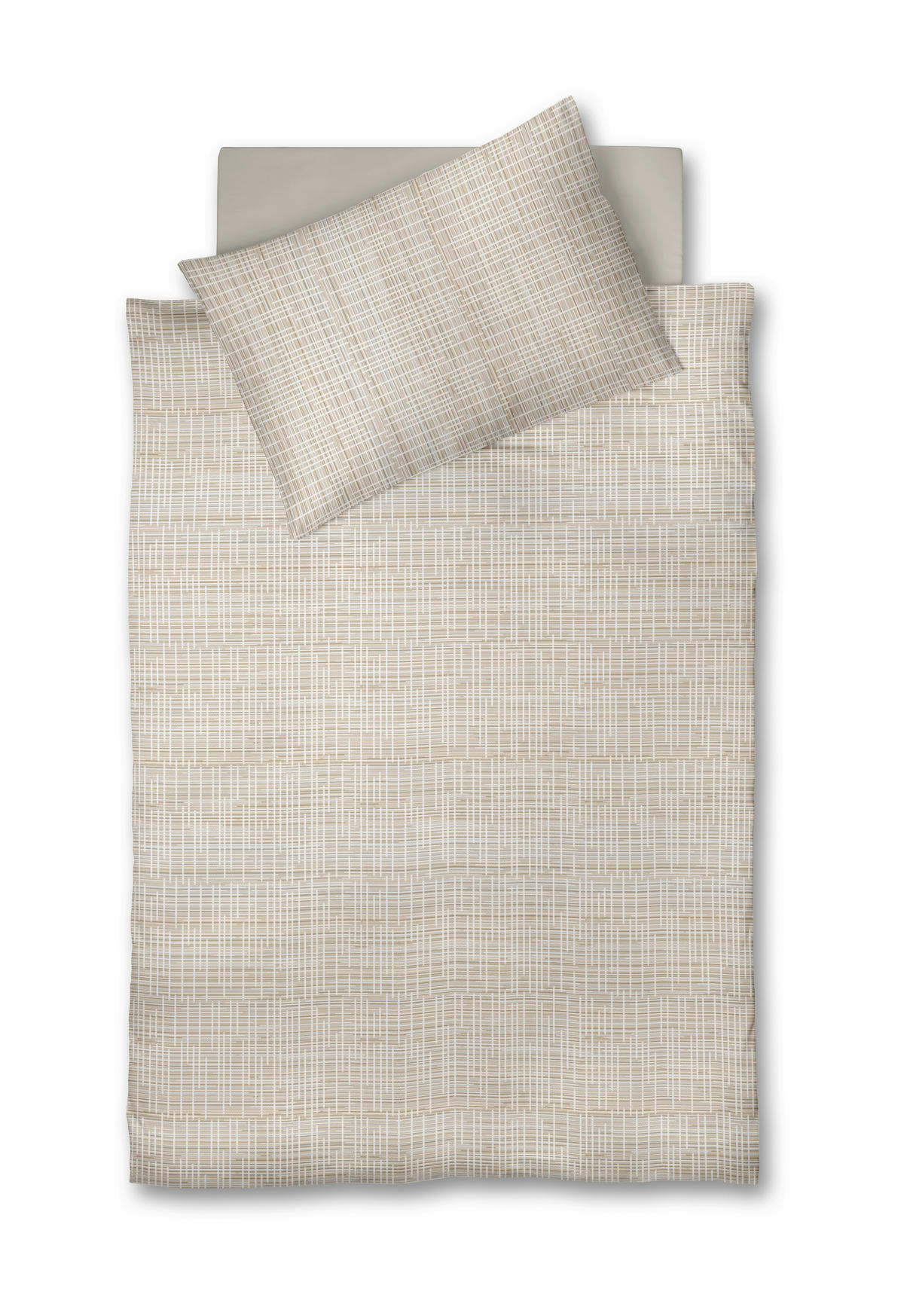 ÁGYNEMŰHUZAT-GARNITÚRA 220/200 cm  - bézs/krémszínű, Basics, textil (220/200cm) - Fleuresse