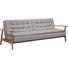 SCHLAFSOFA Webstoff Eichefarben, Grau - Eichefarben/Grau, Design, Holz/Textil (232/79/99cm) - Innovation