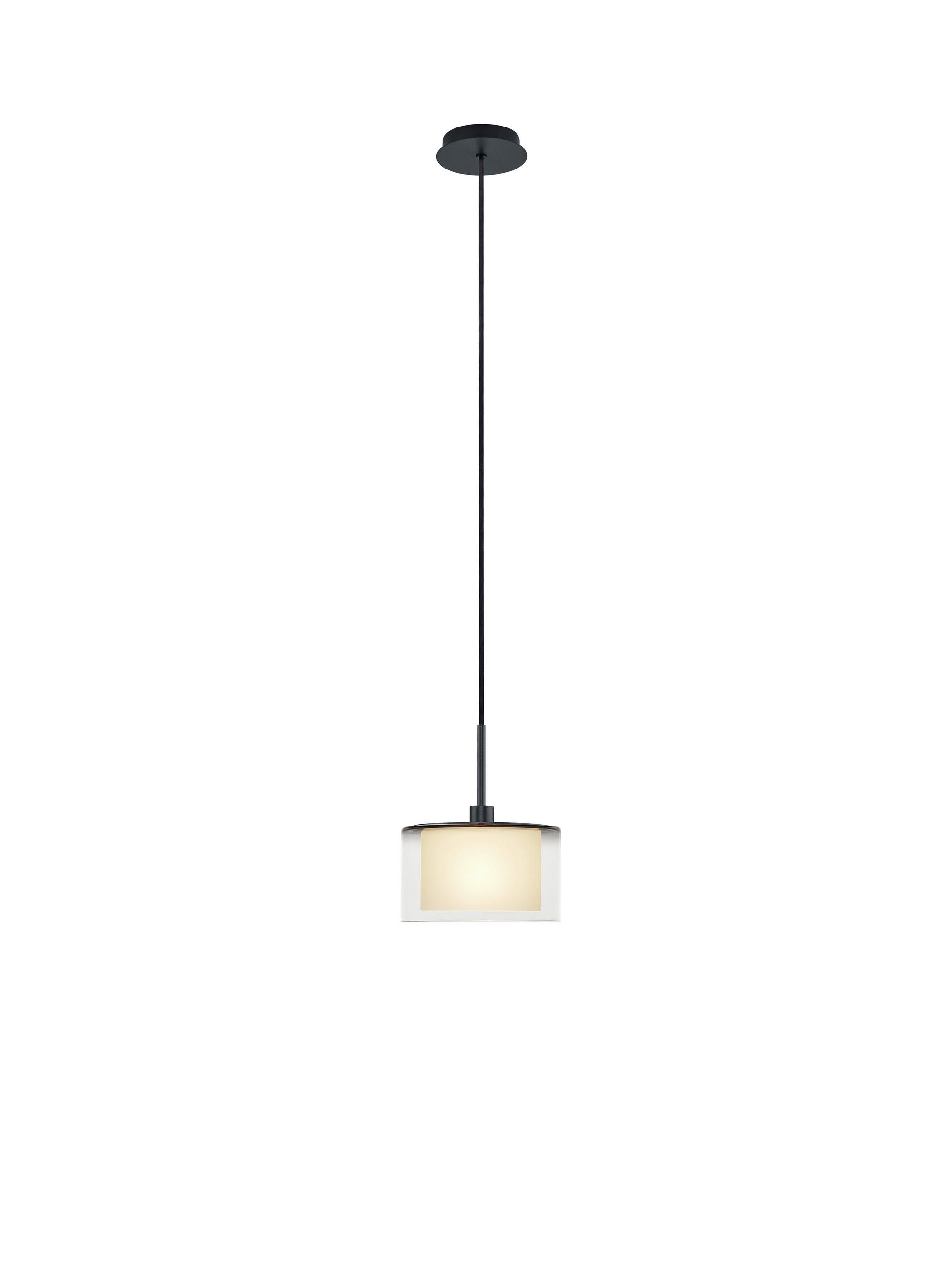 HÄNGELEUCHTE Karl 20/150 cm   - Schwarz, Design, Glas/Metall (20/150cm) - Bankamp