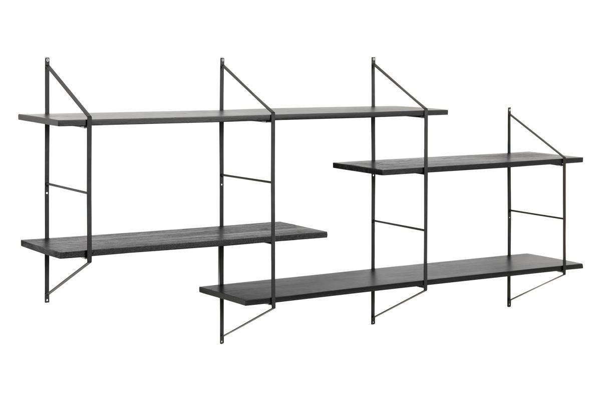 POLICA ZIDNA crna  drvo  - crna, Design, drvo (230/25,5/79cm) - Boxxx