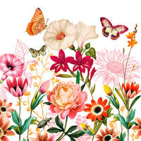 SERVIETTE  16,5/16,5 cm   - Multicolor, Basics, Papier (16,5/16,5cm) - PPD