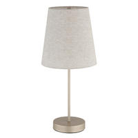 TISCHLEUCHTE Joris 20/45 cm  - Champagner/Beige, Design, Kunststoff/Textil (20/45cm) - Globo