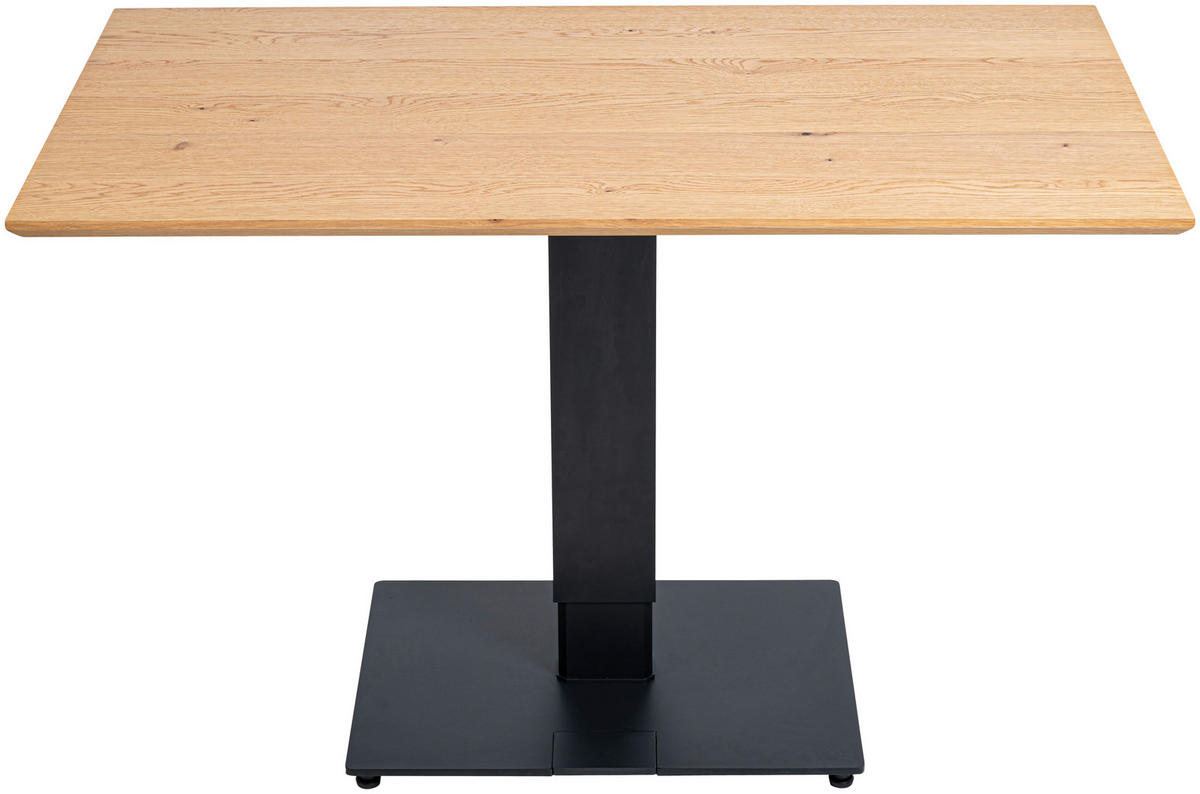 ESSTISCH in Holz, Metall, Holzwerkstoff 120/70/76-111 cm  - Eichefarben/Schwarz, MODERN, Holz/Holzwerkstoff (120/70/76-111cm) - Valdera