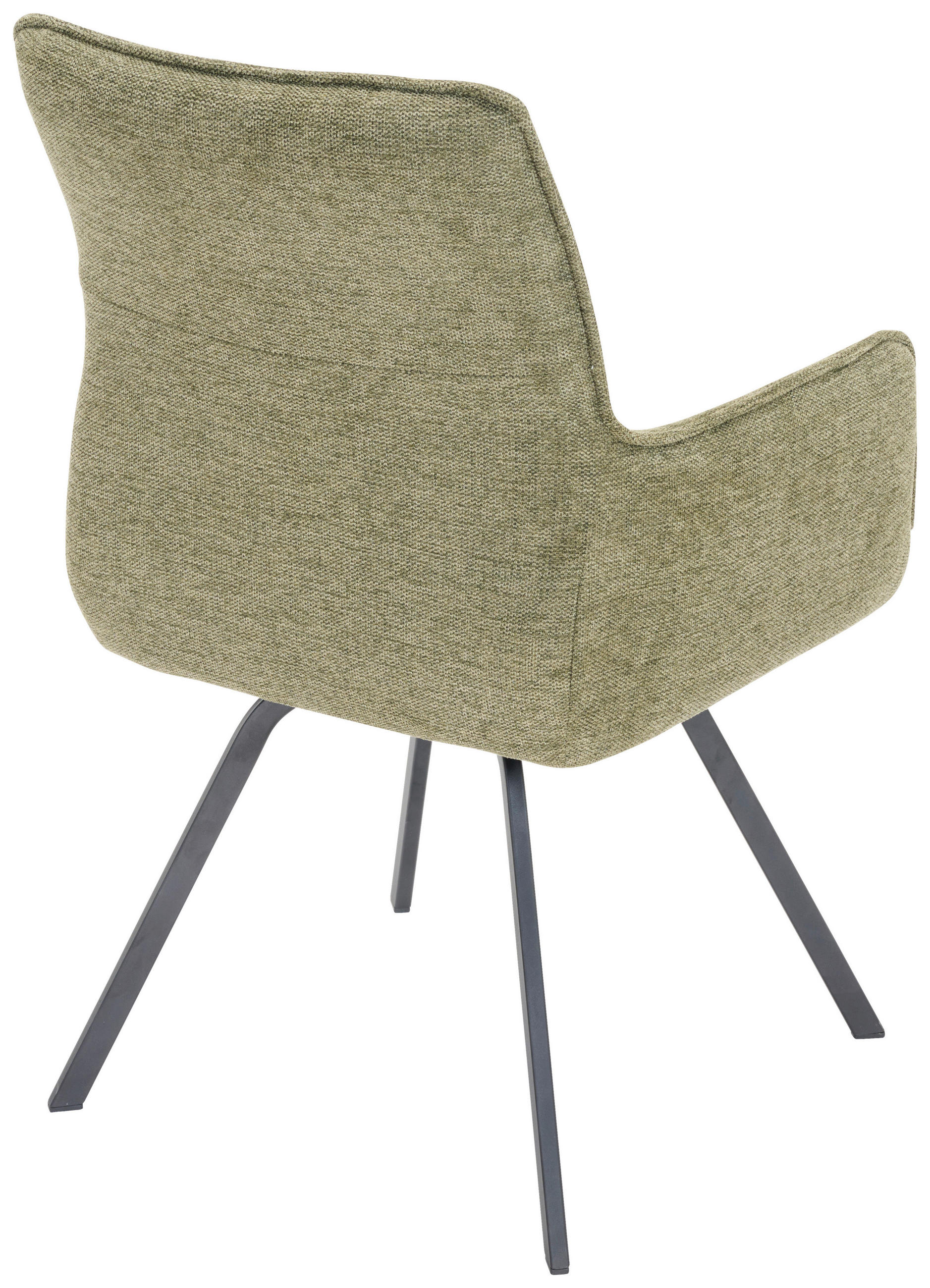 ARMLEHNSTUHL  in Stahl Chenille  - Schwarz/Grün, Design, Textil/Metall (56/89/62cm) - Welnova