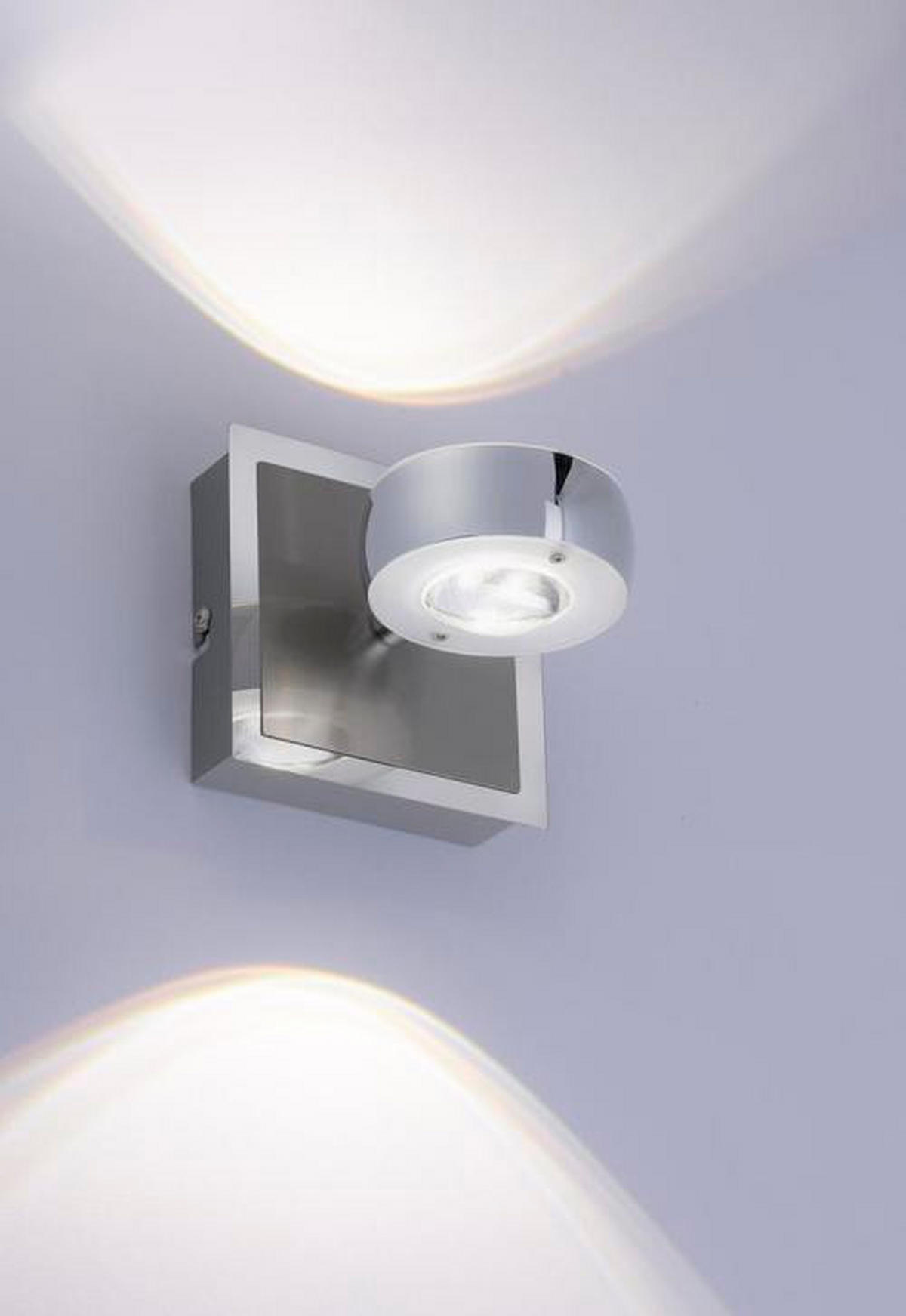 LED-WANDLEUCHTE Lolasmart-Opti   - Silberfarben, Design, Kunststoff/Metall (12/12/14cm)