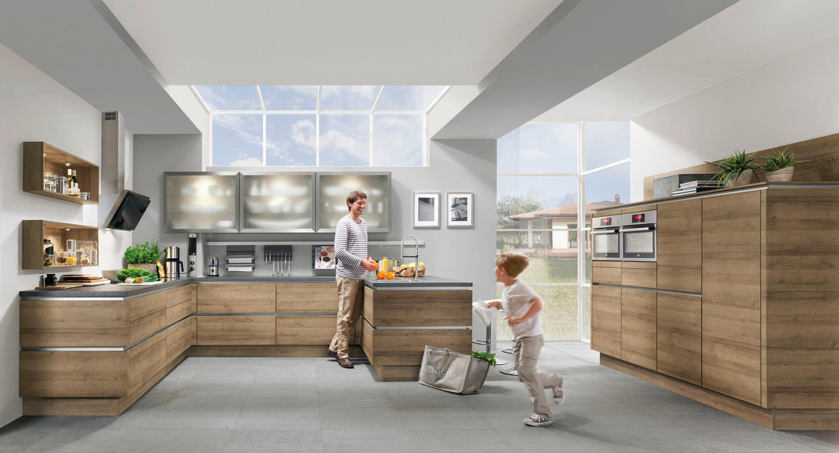 EINBAUKÜCHE 371  - Eiche San Remo, Design, Holzwerkstoff - Celina