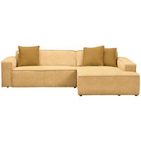 ECKSOFA Senfgelb Chenille Zierkissen  - Currygelb/Senfgelb, KONVENTIONELL, Kunststoff/Textil (280/188cm) - Carryhome