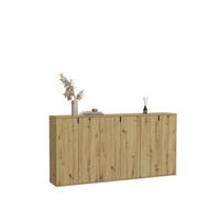 SCHUHSCHRANK  in 183/99/34 cm  - Schwarz/Eiche Artisan, KONVENTIONELL, Holzwerkstoff/Metall (183/99/34cm) - MID.YOU