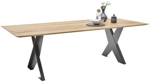 ESSTISCH in Holz 240/100/77 cm  - Eichefarben/Anthrazit, Design, Holz/Metall (240/100/77cm) - Dieter Knoll