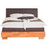 BOXSPRINGBETT 200/210 cm INKL. Matratze, Topper - Eichefarben/Braun, KONVENTIONELL, Leder/Holz (200/210cm) - NOVEL