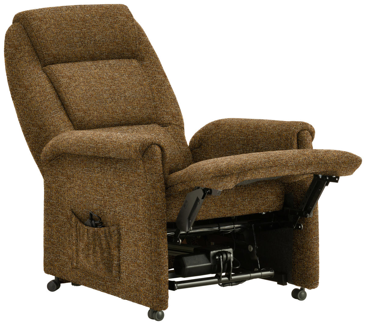 FERNSEHSESSEL in Flachgewebe Karamell  - Karamell/Schwarz, KONVENTIONELL, Kunststoff/Textil (69/105/82cm) - Himolla