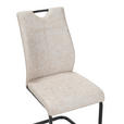 STUHL-SET 4 Stück  in Mikrofaser  - Beige/Schwarz, Design, Textil/Metall (43/97/57cm) - Xora