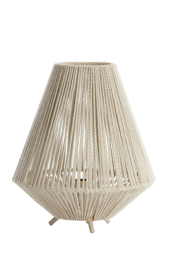 TISCHLEUCHTE Felida 28/32 cm   - Creme, Basics, Textil/Metall (28/32cm) - Light & Living